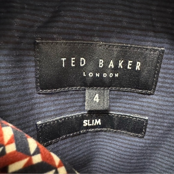 Ted Baker London Slim Fit Geometric Print Shirt (Size 4 / L)​​​ - Picture 9 of 13